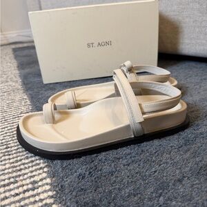 St. Agni Light Gray Sandals NWT